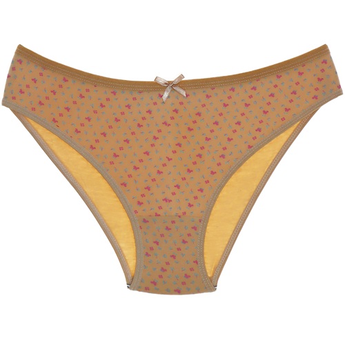 21402 Bayan Likralı Empirme Desenli Bikini Beden -XL - Petrol Yeşili Desenli