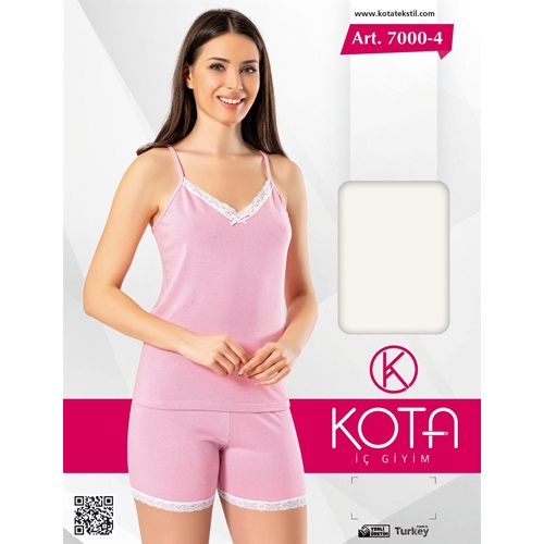 Kota 7000-4 Bayan Desenli Şortlu Takım