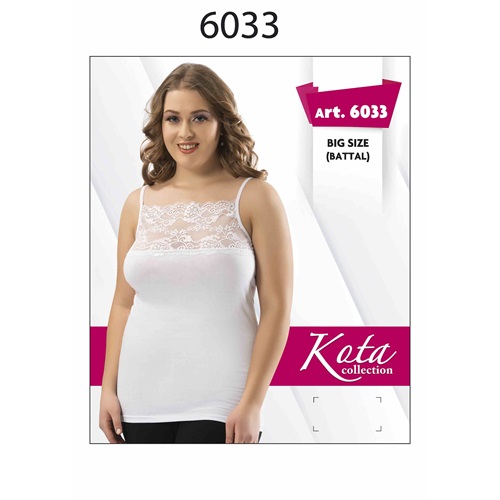 Kota 6033 Bayan Battal Geniş Dantel Atlet