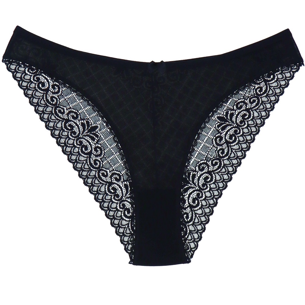 Rinna R-286 Arka Dantelli Bikini - Siyah