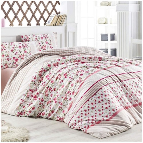 Almira Kutulu Desenli Battal Nevresim Takımı 200x240 cm