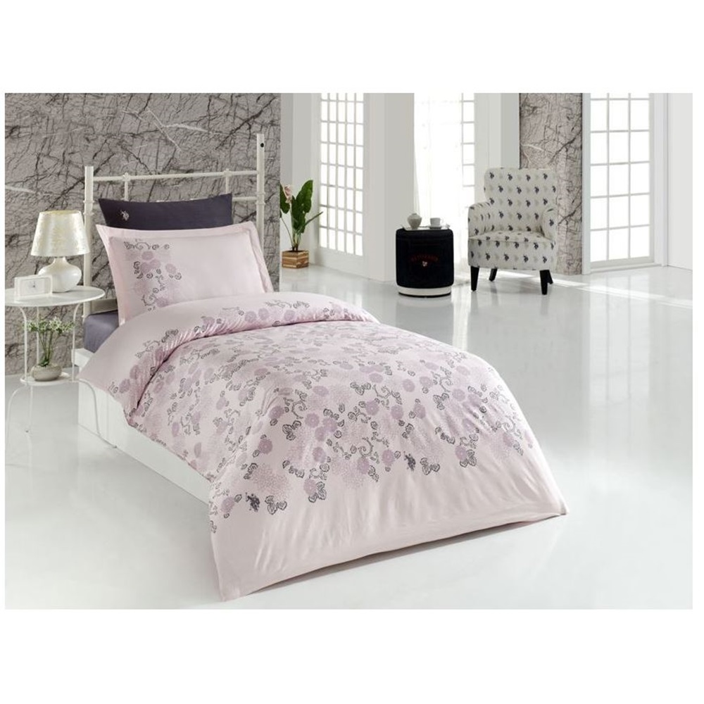 Almira Kutulu Desenli Tek Kişilik Nevresim Takımı 160x240 cm