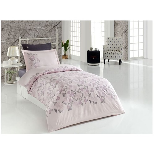 Almira Kutulu Desenli Tek Kişilik Nevresim Takımı 160x240 cm