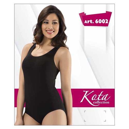 Kota 6002 Bayan Geniş Askı Çıtçıtlı Badi - Beyaz - M