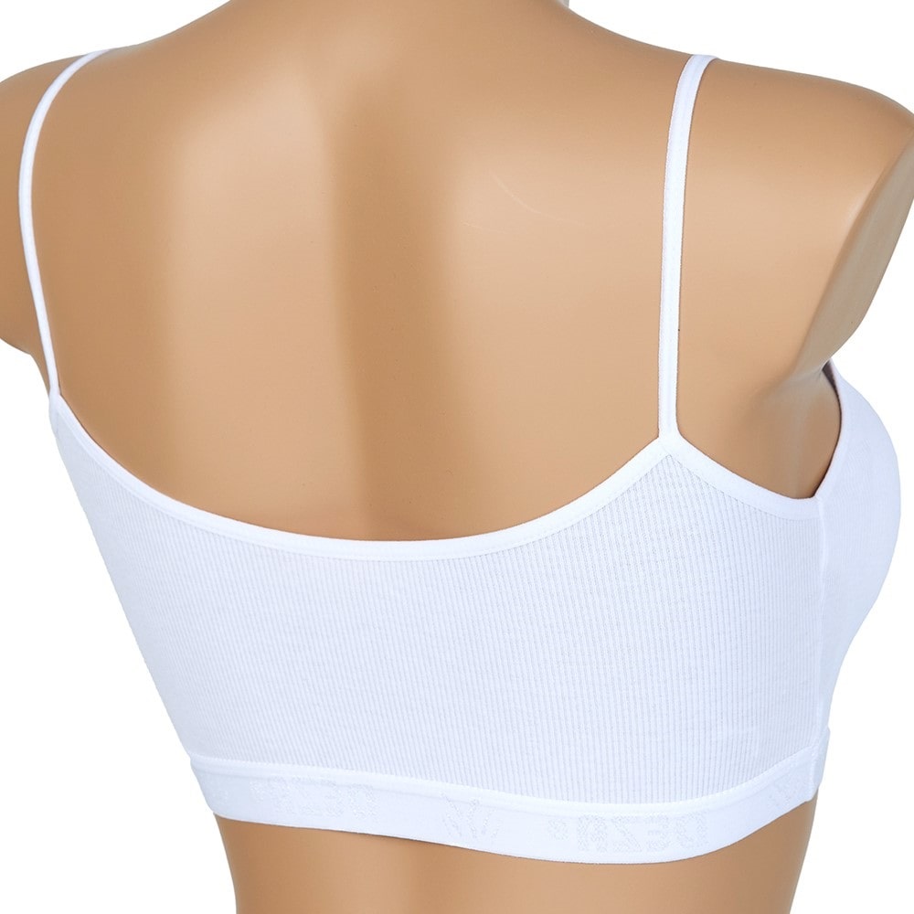 Deza Lüx 5019 Bayan Pedli İp Askılı Büstiyer - Beyaz