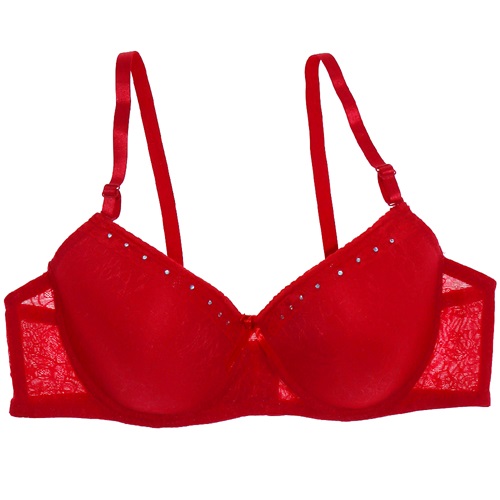 Black Angel Bayan 040 Desteksiz Dantelli Taşlı Sütyen (95-110)