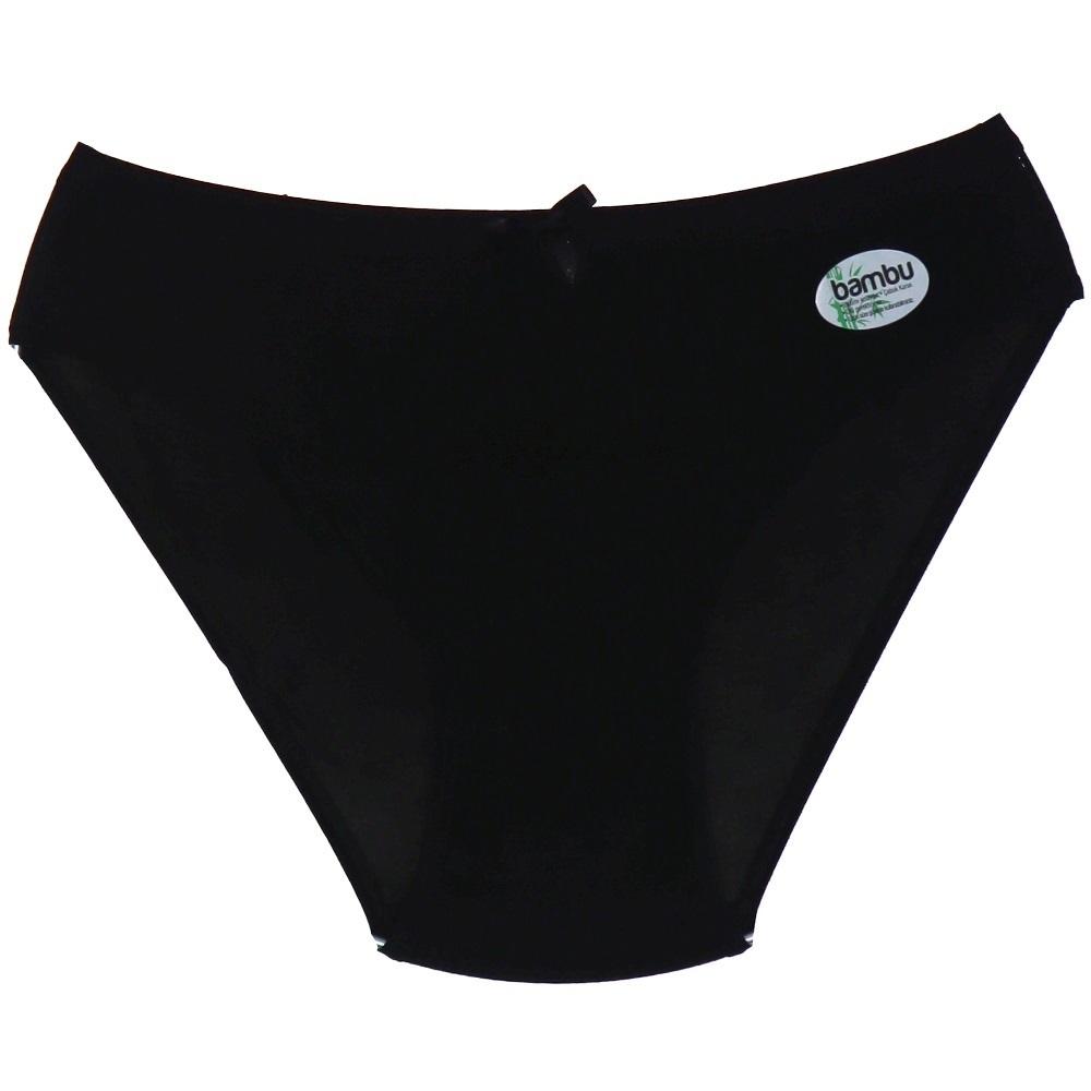 Deza Lux 1032 Bayan Bambu Düz Bikini Külot M-Siyah