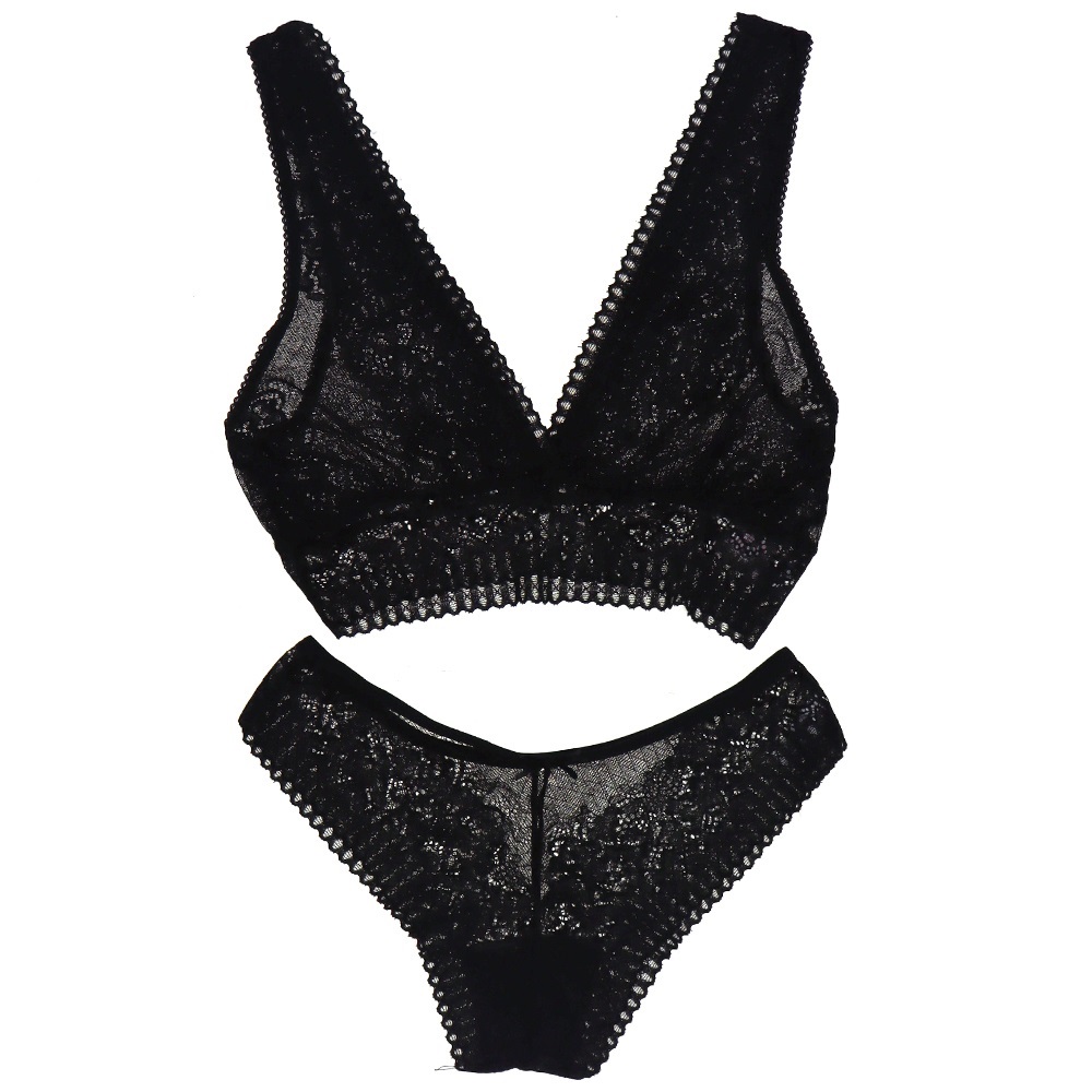 Koza 80275 Fantazi Dantelli Desteksiz Takım- Siyah - 75-80-85-90