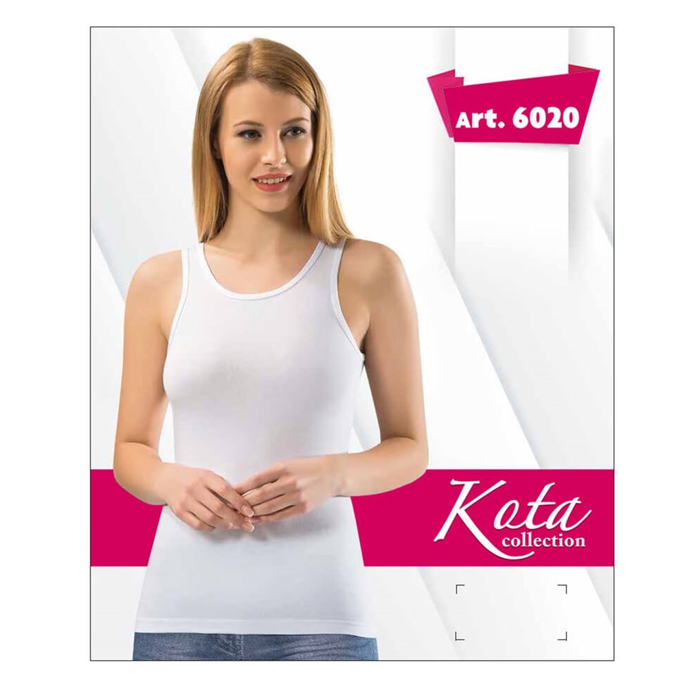 Kota 6020 Bayan Geniş Askı Atlet - Saks