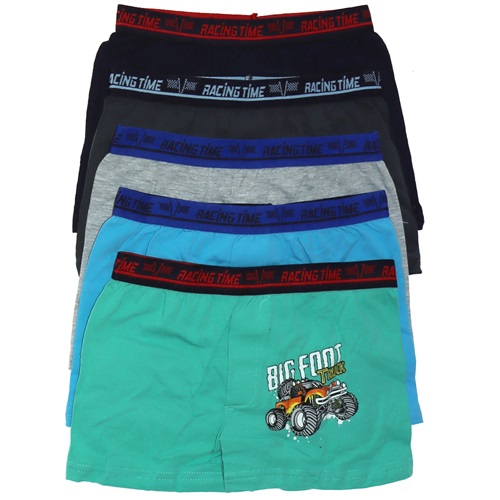 Koza 3020 Erkek Çocuk Penye Baskılı Boxer - Karışık Renk - 5-7 YAŞ