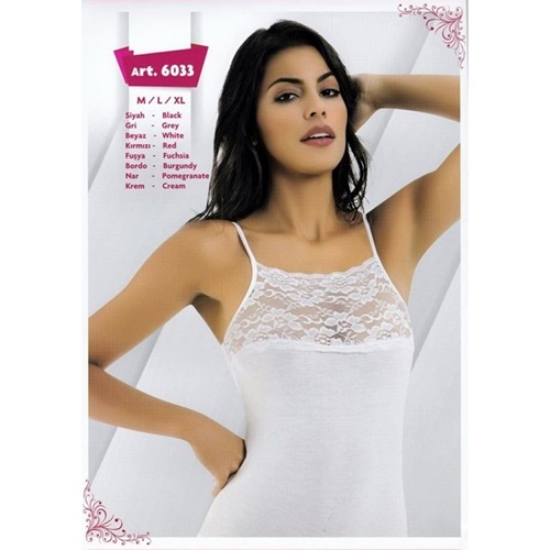 Kota 6033 Bayan Geniş Dantel Atlet - Ten