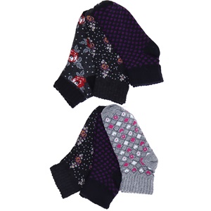 Özsa Bayan Likralı Desenli 3 lü Kuşaklı Patik Çorap