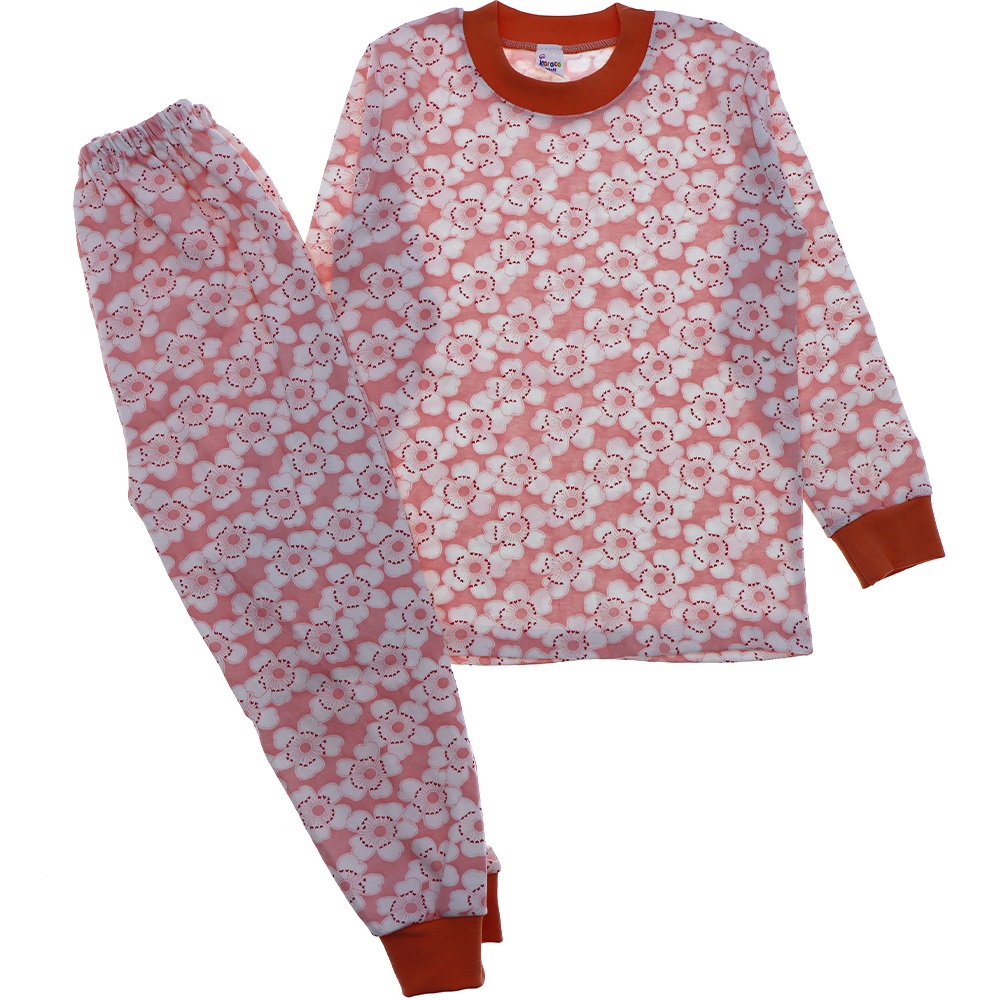 Karaca Kız Çocuk Desenli Penye Pijama Takımı 6-9 Yaş