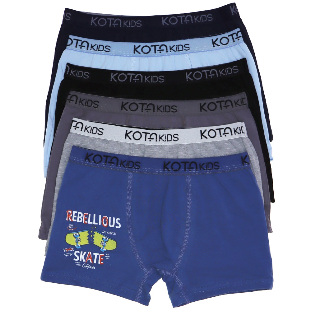 Kota 1005 Çocuk Baskılı Boxer Şort - Karışık Renk